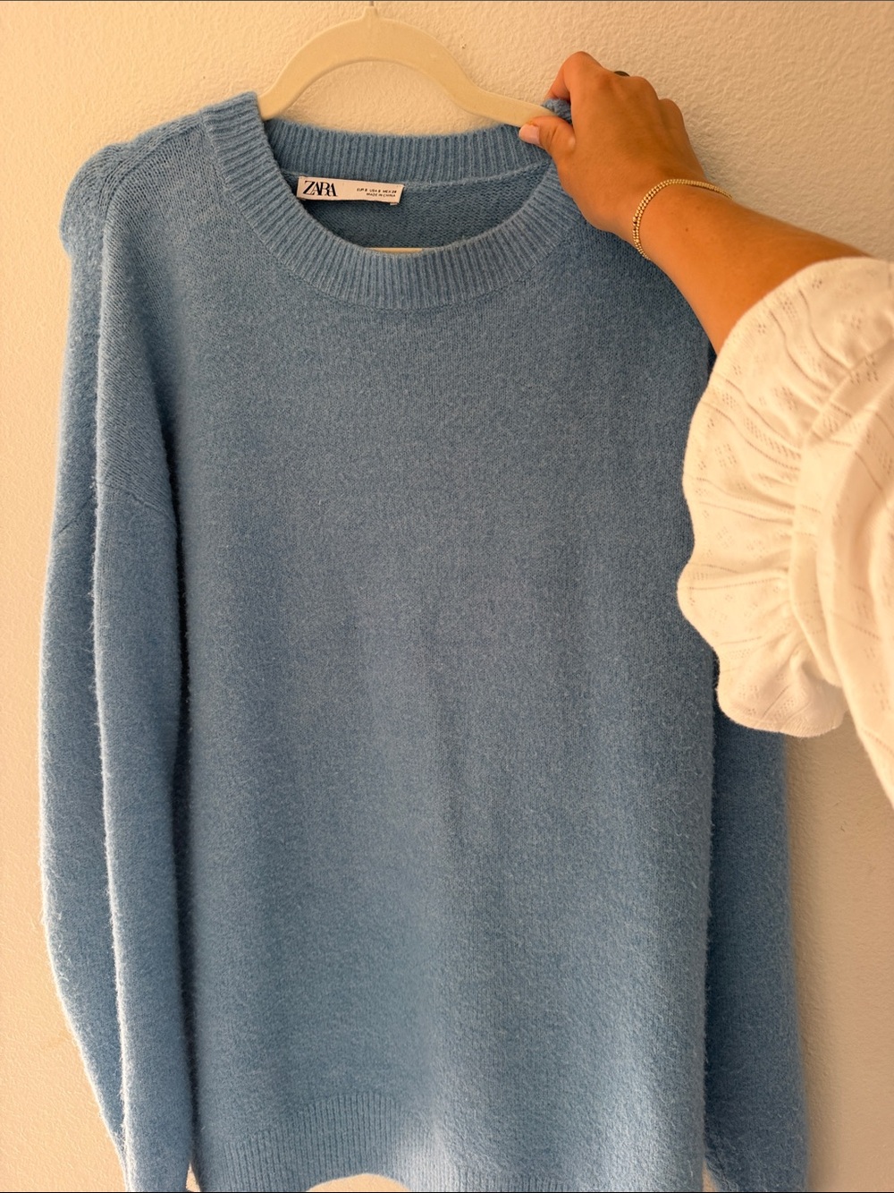 ZARA Light Blue Crewneck Sweater